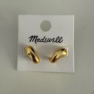 NWT Madewell Shiny Gold Abstract Earrings